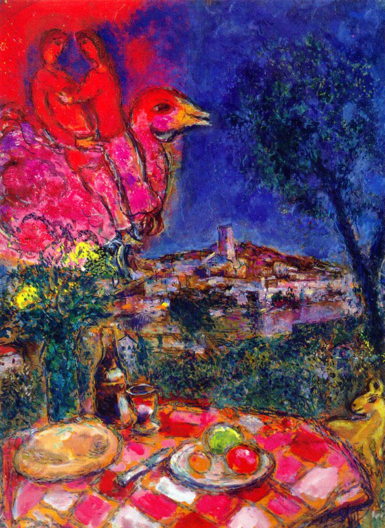 Chagall_laid-table-with-view-of-saint-paul-de-vance-1968